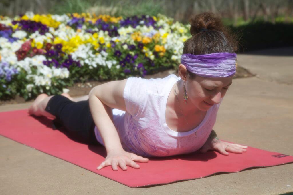 Yoga Mom Beginner Cobra Pose