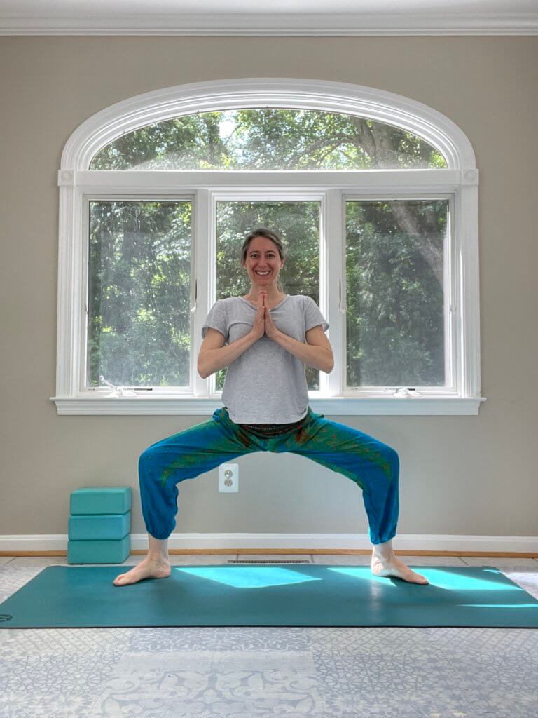 Yoga Mom Beginner Goddess Pose